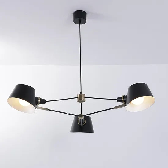 DLSSlighting Industrial Style Lighting Iron Chandelier Hotel Home Interior Decoration LED Pendant Lamp