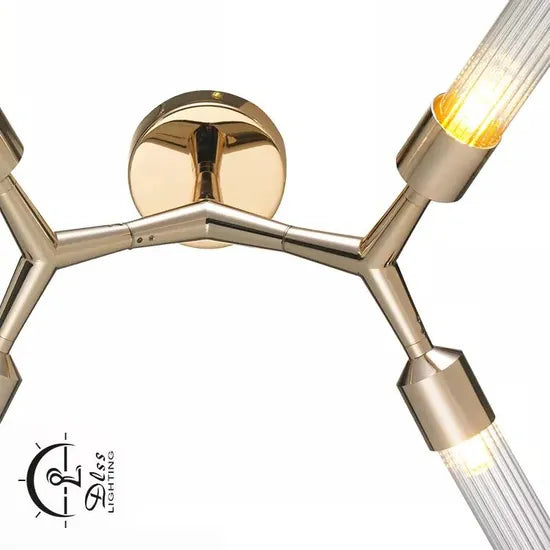 DLSSlighting Irregular Design Luxury Modern Glass Indoor Dining Living Room Decoration G9 Chandelier