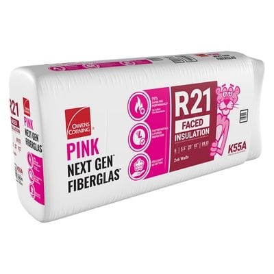 Owens Corning R-21 Kraft Faced Fiberglass Insulation Batts, 6 in. x 16 in. x 96 in. (5 Bags)