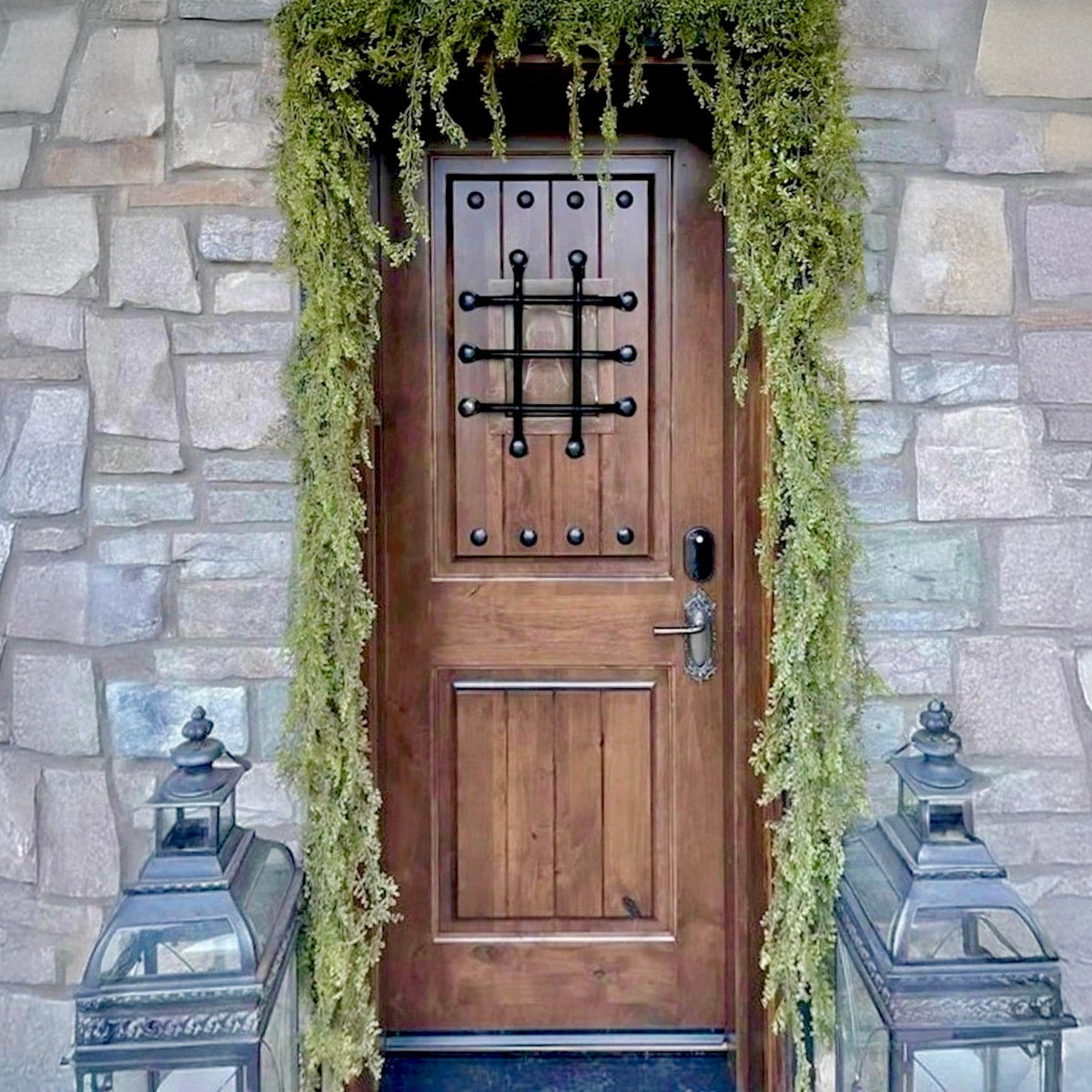 36 in. x 80 in. Mediterranean Knotty Alder Square Top Unfinished Single Left-Hand Inswing Prehung Front Door