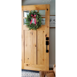 Krosswood Doors 36 in. x 80 in. Craftsman 2-Panel 6-Lite Clear Low-E Knotty Alder Unfinished Wood Front Door Slab