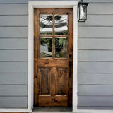 Krosswood Doors 36 in. x 80 in. Rustic Knotty Alder 4-Lite Clear Glass 2-Panel Unfinished Wood Front Door Slab