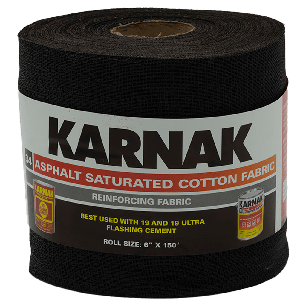 Karnak 34 Utility Grade Asphalt Fabric Black 12" x 150'