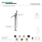 Kingston Brass Concord KS8135DL Oil Rubbed Bronze Freestanding Tub Faucet with Hand Shower, Single-Handle