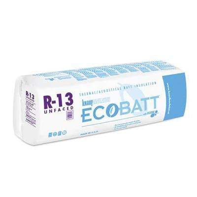 Knauf Insulation EcoBatt R-13 Unfaced Fiberglass Insulation Batts, 3.5 in x 15 in x 47 in, 107.71 sq ft