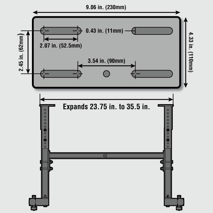 WEN 225 lbs Capacity Height-Adjustable Steel Lathe Stand (LA8800)