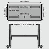 WEN 225 lbs Capacity Height-Adjustable Steel Lathe Stand (LA8800)