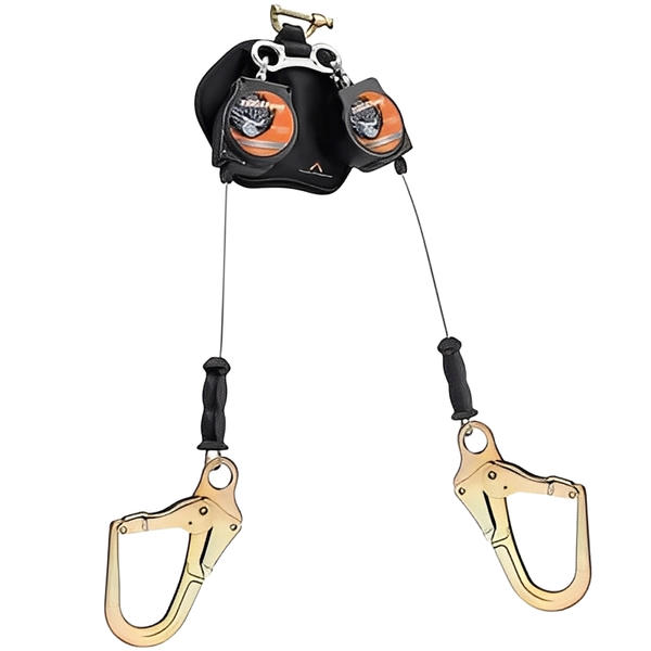 Leading Edge Dual 6 ft Self Retracting Lifeline With Snap/Rebar Hooks image 2