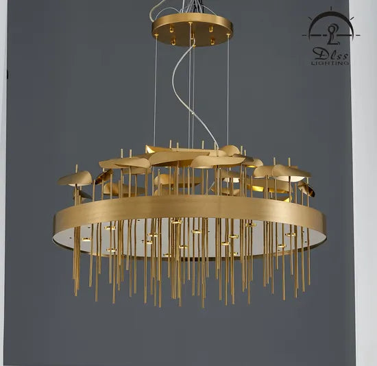 DLSS Lighting Co., Ltd LED Brass Factory Italy Designs Big Round Chandelier