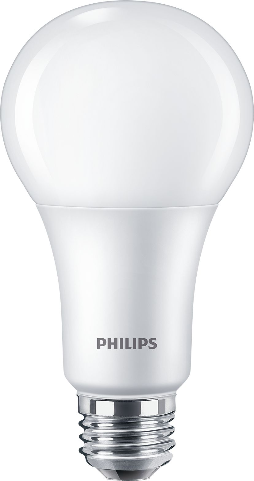 Philips 40W/60W/100W Equivalent A21 3-Way LED Light Bulb, Soft White 2700K, Frosted, E26d Base (4-Pack)