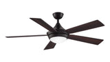 Fanimation Studio Collection Aire Drop 52-in Aged Bronze LED Indoor Ceiling Fan with Remote (5-Blade)