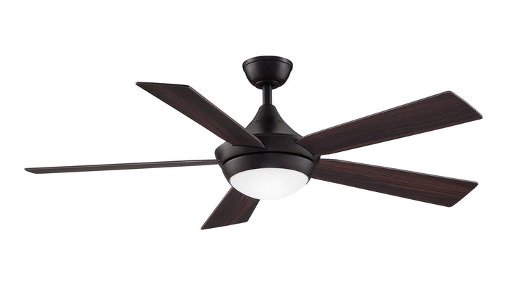 Fanimation Studio Collection Aire Drop 52-in Aged Bronze LED Indoor Ceiling Fan with Remote (5-Blade)