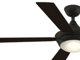 Fanimation Studio Collection Aire Drop 52-in Antique Bronze LED Indoor Ceiling Fan with Light Kit and Remote (5-Blade)