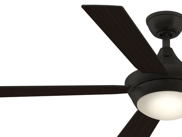 Fanimation Studio Collection Aire Drop 52-in Aged Bronze LED Indoor Ceiling Fan with Remote (5-Blade)
