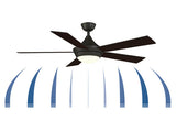 Fanimation Studio Collection Aire Drop 52-in Brushed Nickel LED Indoor Ceiling Fan with Light Kit and Remote (5-Blade)