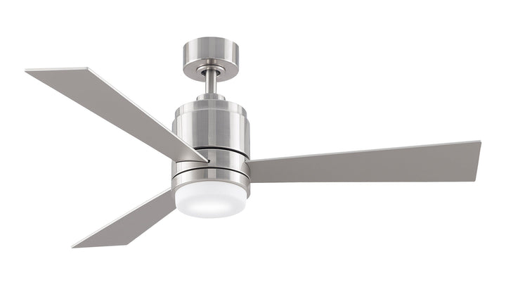 Fanimation Studio Collection All-Weather Pylon 48-in Silver LED Indoor/Outdoor Ceiling Fan with Remote (3-Blade)