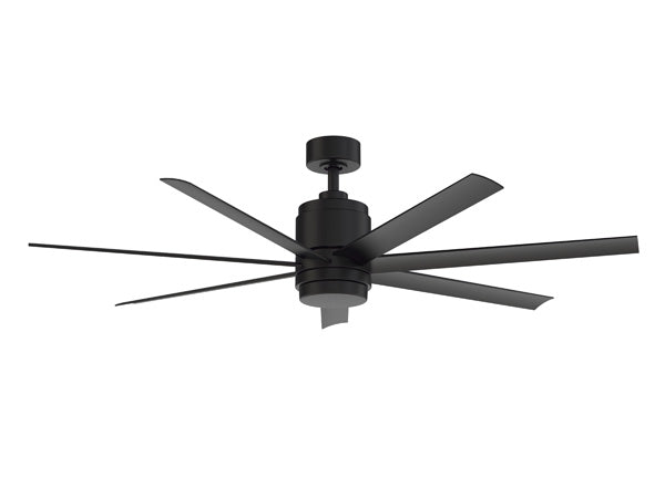 Fanimation Studio Collection Blitz 56-in Matte White LED Indoor/Outdoor Ceiling Fan with Remote (7-Blade)