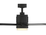 Fanimation Studio Collection Blitz 56-in Brushed Nickel LED Indoor/Outdoor Ceiling Fan with Light Kit and Remote, 7-Blade
