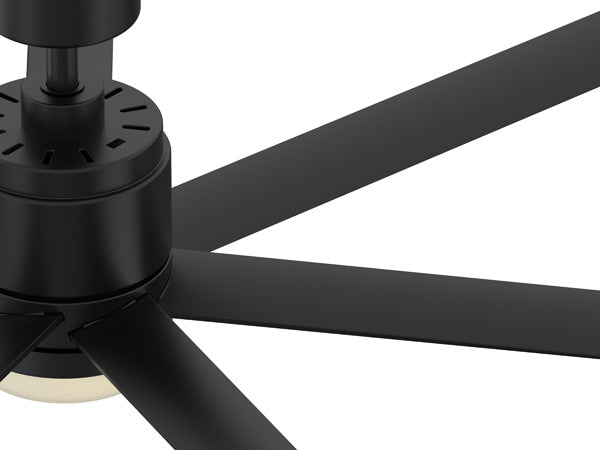 Fanimation Studio Collection Blitz 56-in Brushed Nickel LED Indoor/Outdoor Ceiling Fan with Remote (7-Blade)