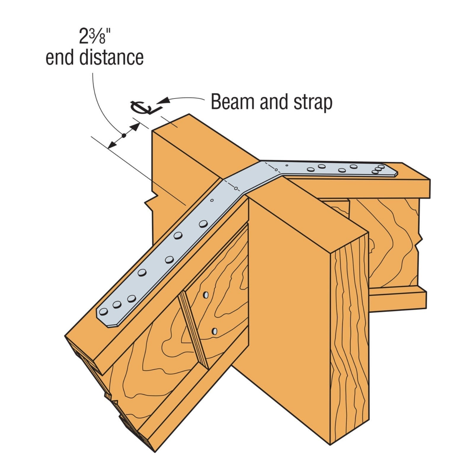 Simpson Galvanized Light Strap Ties 1-1/4" x 24" 20 GA