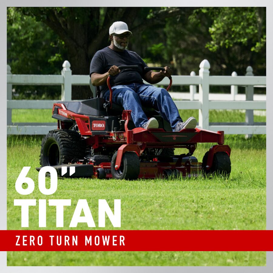 Toro TITAN 60 in. IronForged Deck, 24.5 HP Commercial V‑Twin Gas, Dual Hydrostatic Zero‑Turn Riding Mower