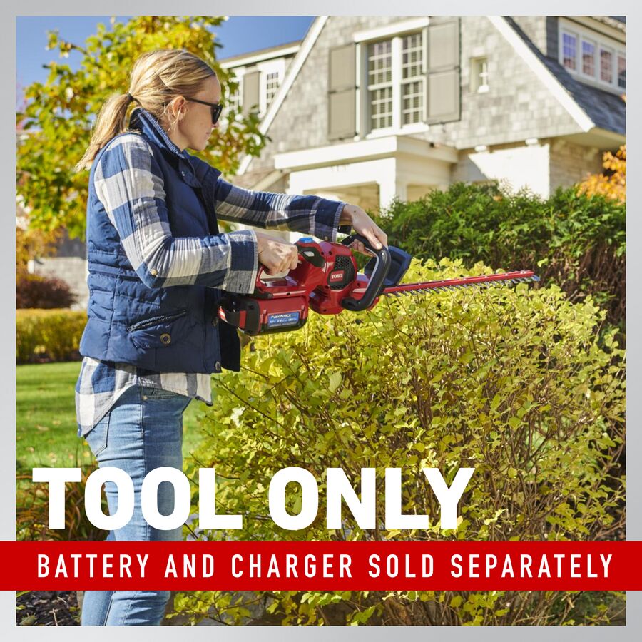Toro Flex-Force 24 in. 60-Volt Max Lithium-Ion Cordless Hedge Trimmer (Bare Tool)