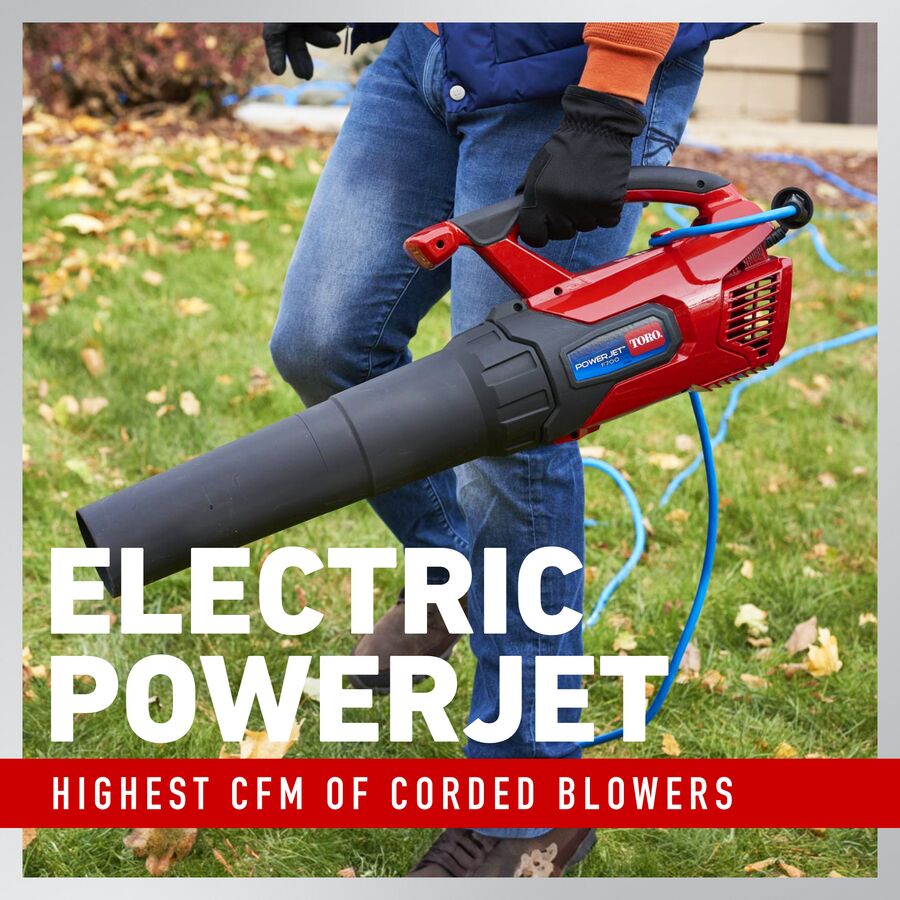 Toro PowerJet F700 140 MPH 725 CFM 12 Amp Electric Handheld Leaf Blower