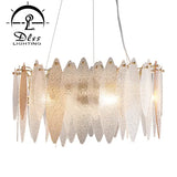 DLSS Lighting Leaf Shape Design Glass Pendant Lamp