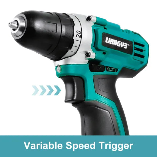 Liangye 12V Cordless Power Tools 3/8 Inch Battery Screw Driver Drill