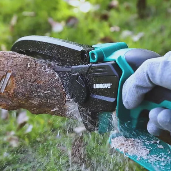 Liangye 18V Cordless Tree Cutting Tools 6-Inch Electric Battery Chain Saw