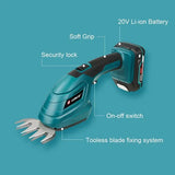 Liangye Battery Operated Garden Tool Kit Grass Cutter Hedge Shears and Raker 3 in 1