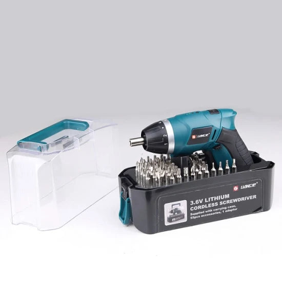 Liangye Cordless Electric Power Tools 3.6V Mini Screwdriver Kit with Case