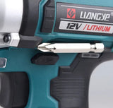 Liangye Cordless Power Tools 12V Rechargeble 1/4 Inch Impact Driver Drill