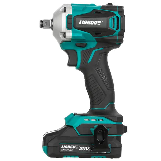 Liangye Cordless Power Tools 18V Brushless Impact Torque Wrench with 1/2 Inch Anvil
