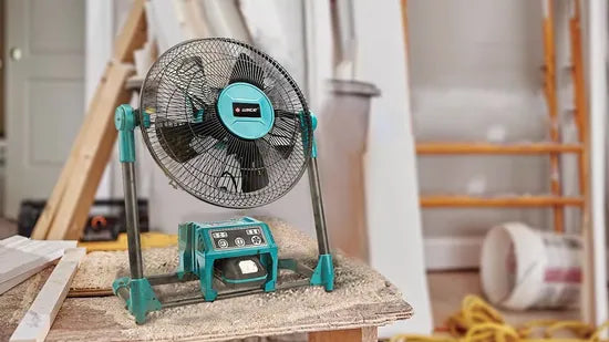 Liangye Power Tool Combo Kits 20V Rechargeable Battery or AC Powered Portable Fan for Jobsite