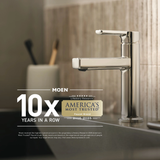 Moen Genta 8 in. Widespread 2‑Handle Bathroom Faucet in Spot Resist Brushed Nickel