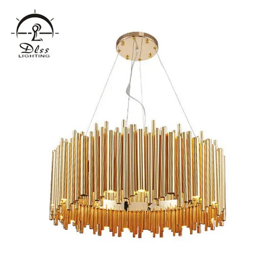 DLSS Lighting Light Luxury Decortive Design for Dining Room Stainless Steel Chandelier Lamp with G9 LED