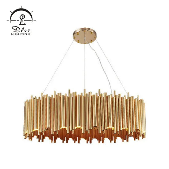 DLSS Lighting Light Luxury Decortive Design for Dining Room Stainless Steel Chandelier Lamp with G9 LED