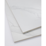 Lincoln White Polished Porcelain Wall and Floor Tile - 12 x 24 in.