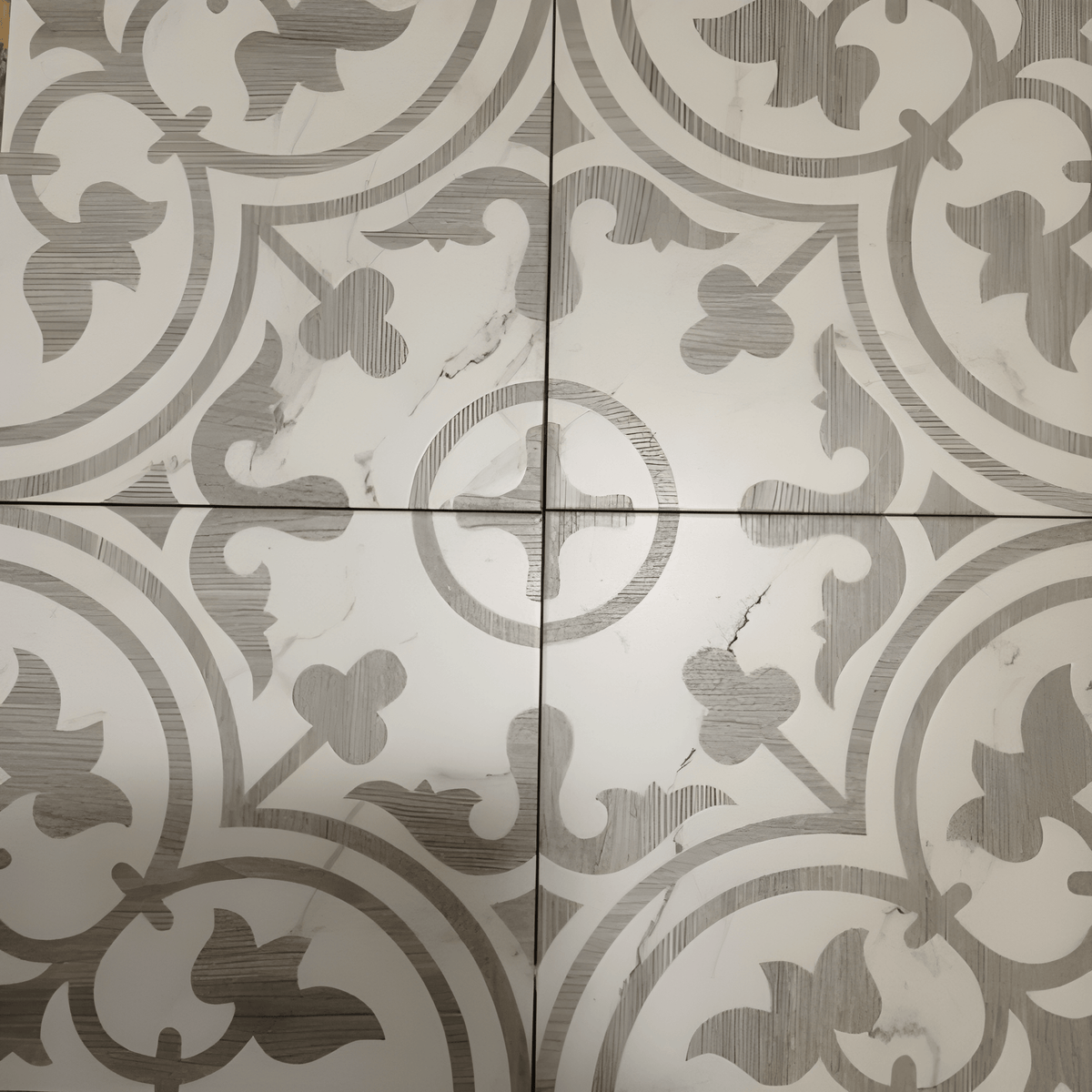 Llama Arte Loire Silver 9-3/4 in. x 9-3/4 in. Porcelain Floor and Wall Tile (10.88 sq. ft./Case)