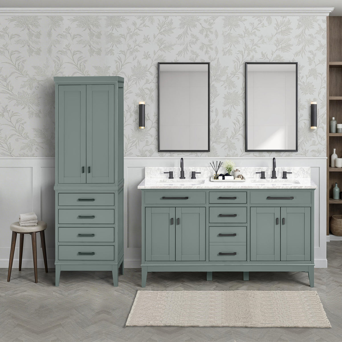 Avanity Madison 24"W x 16"D x 71"H White Linen Cabinet