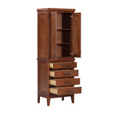 Avanity Madison 24-in W x 71.2-in H x 16-in D Tobacco Poplar Freestanding Linen Cabinet