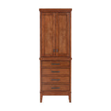 Avanity Madison 24-in W x 71.2-in H x 16-in D Tobacco Poplar Freestanding Linen Cabinet