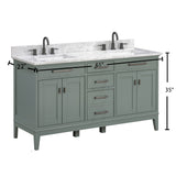Avanity Madison 60-in White Bathroom Vanity Cabinet