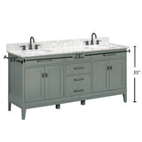 Avanity Madison 72-in White Bathroom Vanity Cabinet