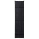 Mastic Closed Board & Batten Shutters Black 15" x 47"