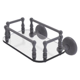 Allied Brass Monte Carlo Collection Wall Mounted Glass Guest Towel Tray in Antique Bronze