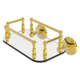 Allied Brass Monte Carlo Collection Wall Mounted Glass Guest Towel Tray in Antique Bronze