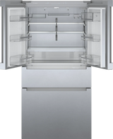 Bosch 800 Series 36 in. 21 cu. ft. French 4-Door Refrigerator, Stainless Steel, Dual Compressor, Counter-Depth