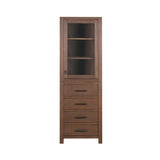 Avanity Modero 24-in W x 71-in H x 20-in D White Poplar Freestanding Linen Cabinet